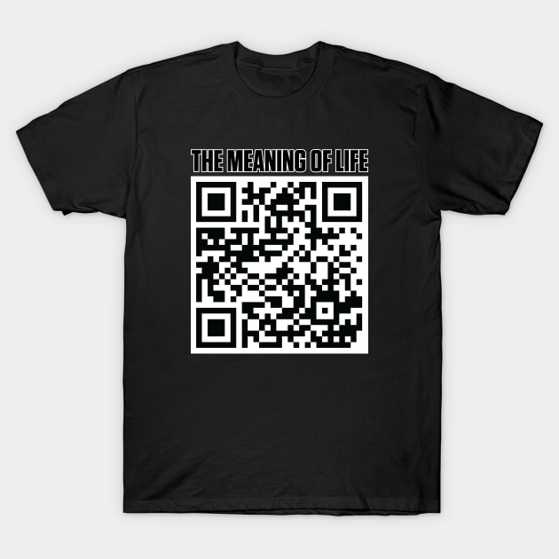 The Meaning Of Life QR Code T-Shirt by inotyler